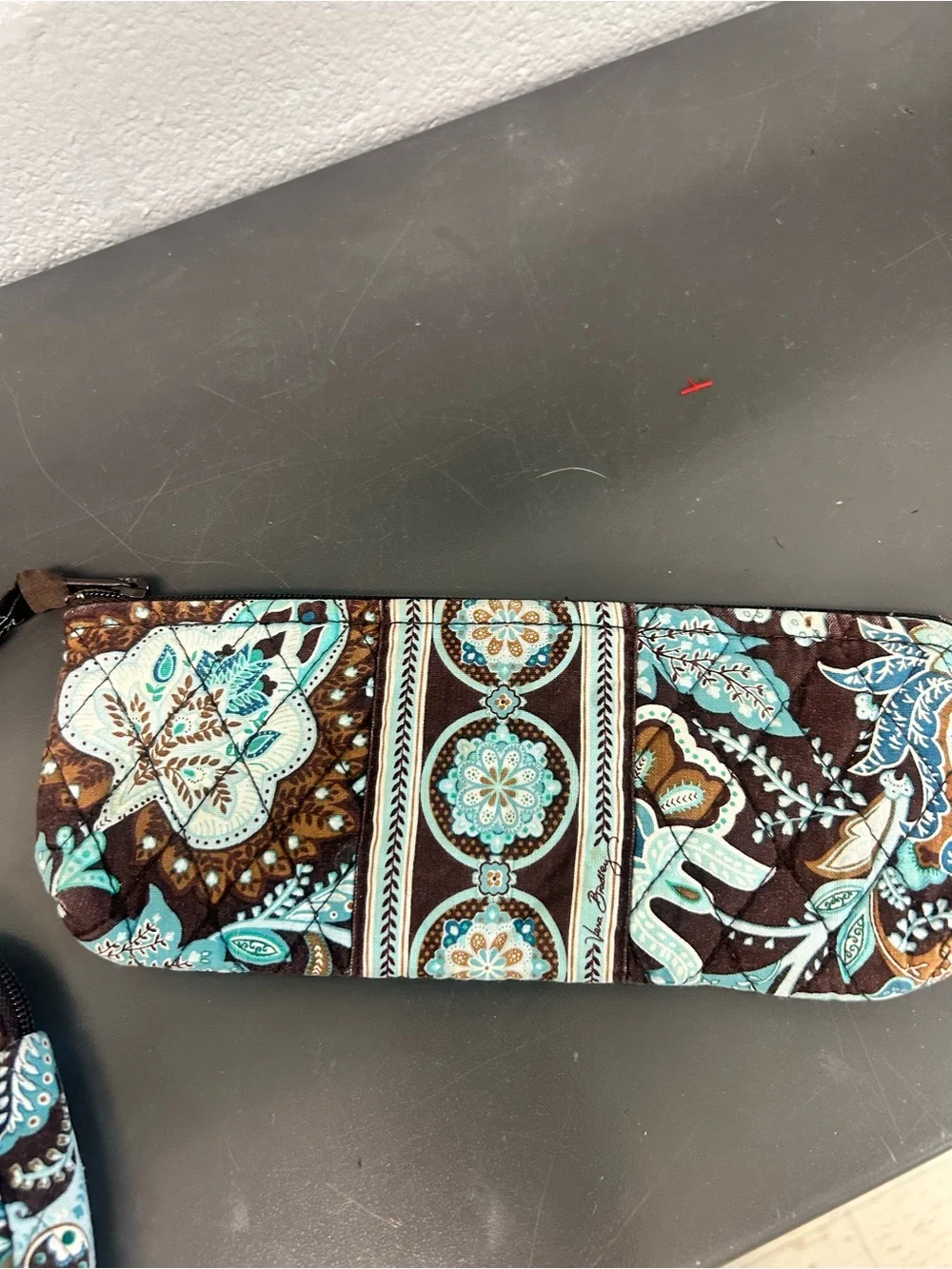 Vera Bradley Java Blue retired pattern cosmetic pouch set